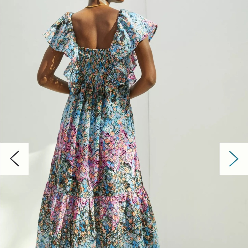 Anthropologie Clementina Eyelet Maxi Dress - Picture 2 of 12